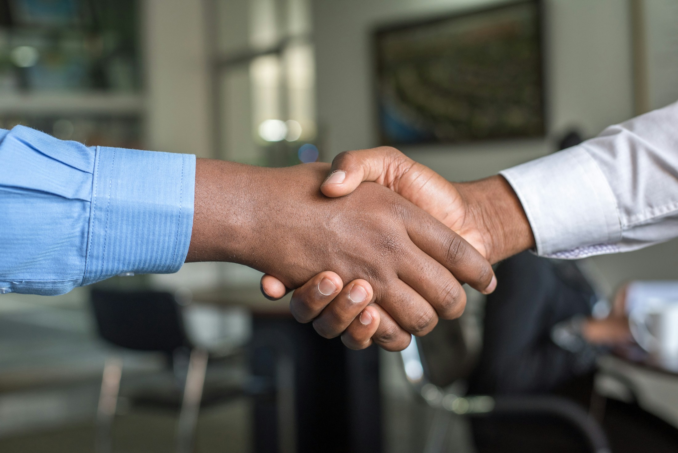 A handshake symbolising a business partnership